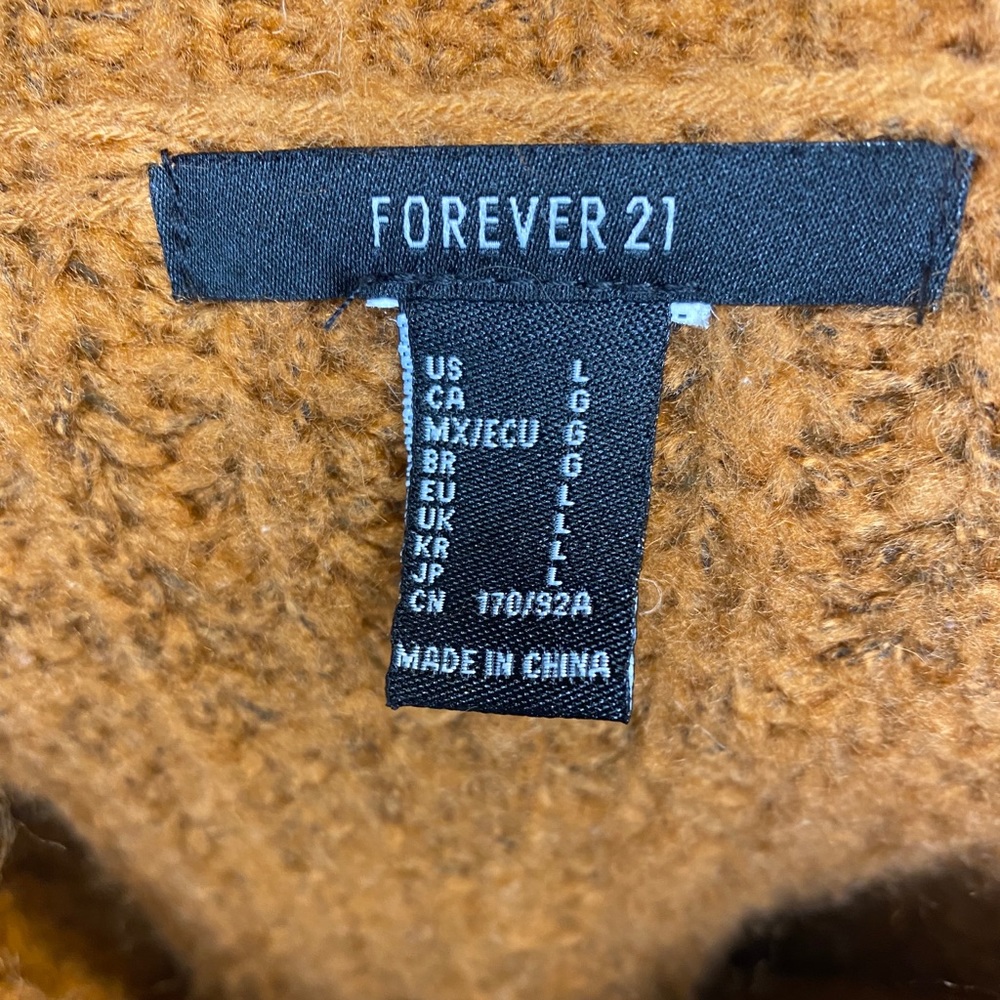 Rusty orange/brown forever 21 cropped sweater 🔥